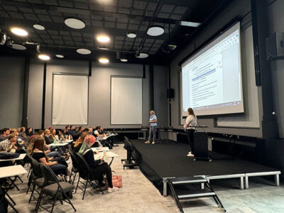 Picture of a lecture on Oregon visit at Lapland UAS