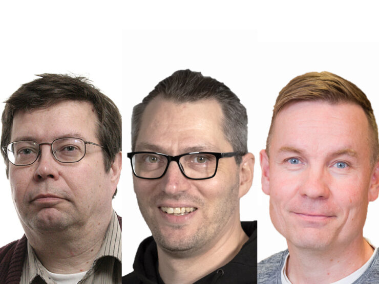 Kirjoittajien kasvot.