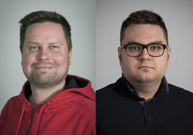 Kirjoittaiien kasvokuvat vierekkäin.