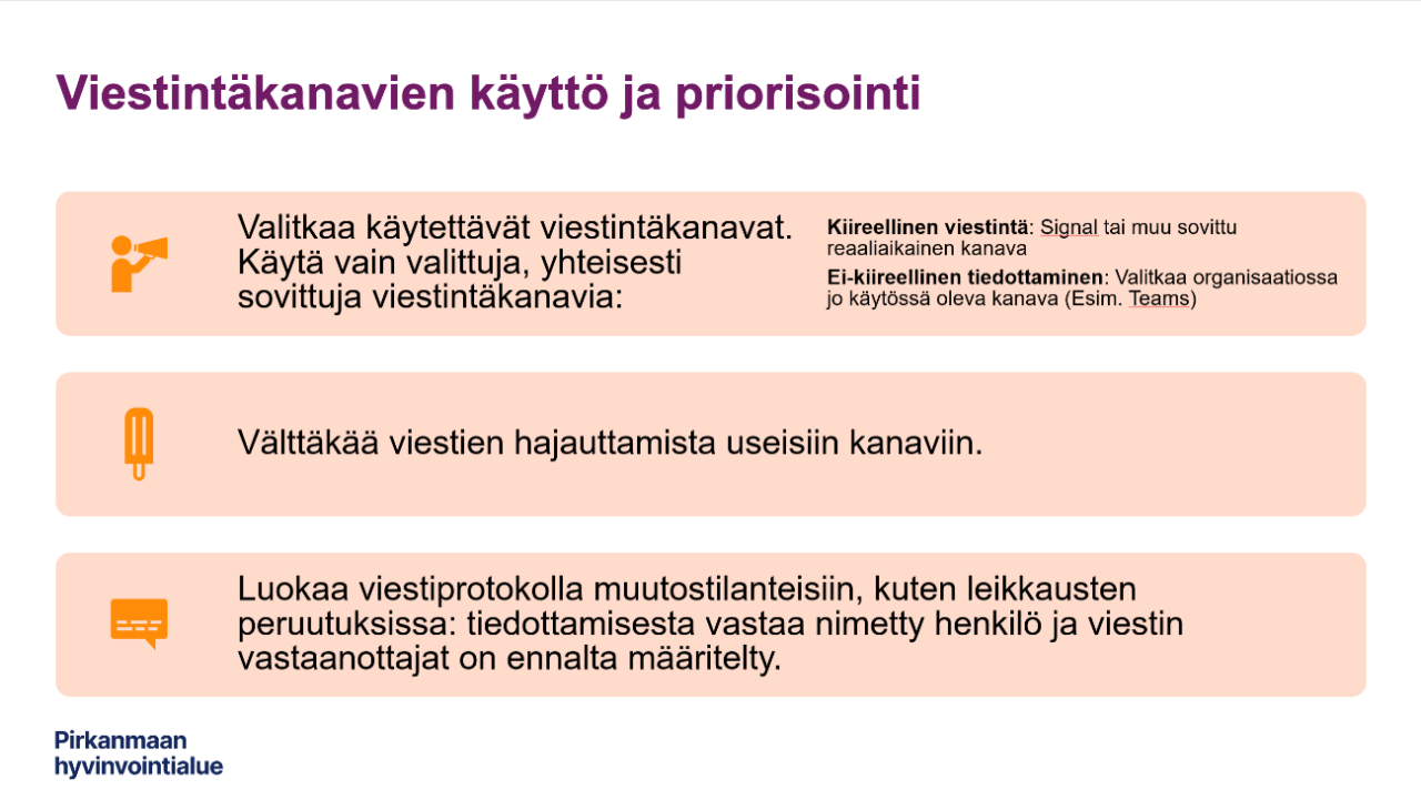 Liite 2 1(4). Ohjeistus esihenkilöille sisäiseen viestintään