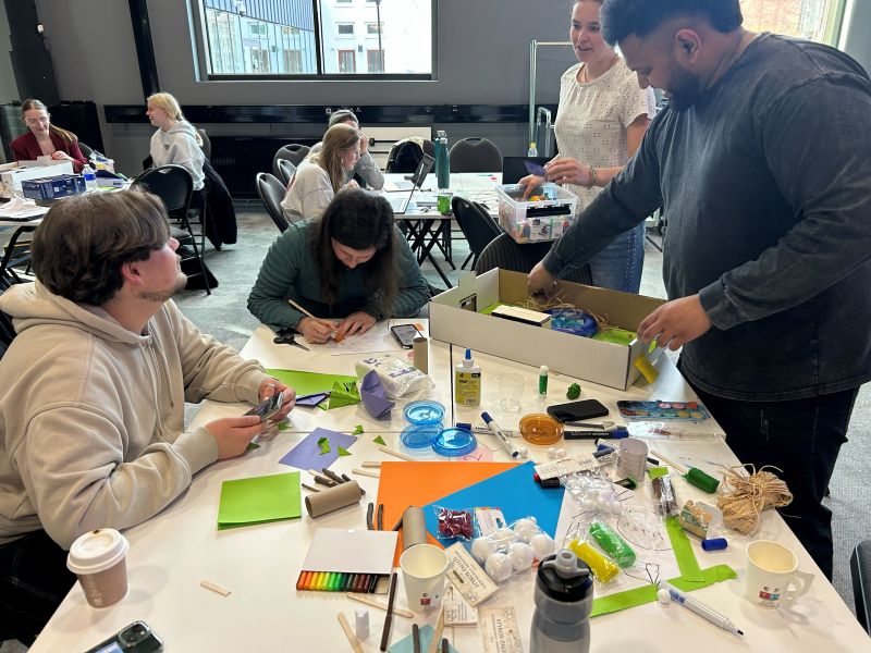 Students building a prototype