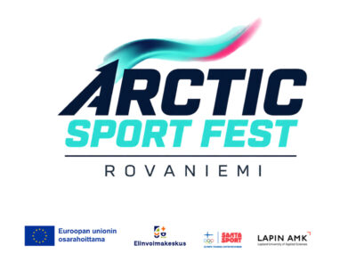 Tapahtuman tekstilogo ja rahoittajien logot.