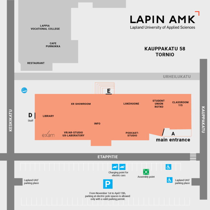 Tornio Campus map