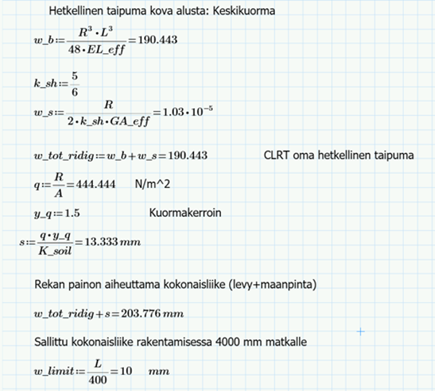 Pitkä matemaattinen laskukaava.