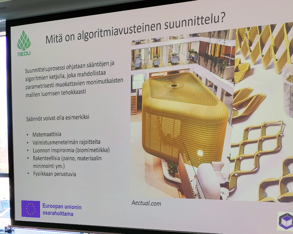 AV-esityksen sivu.