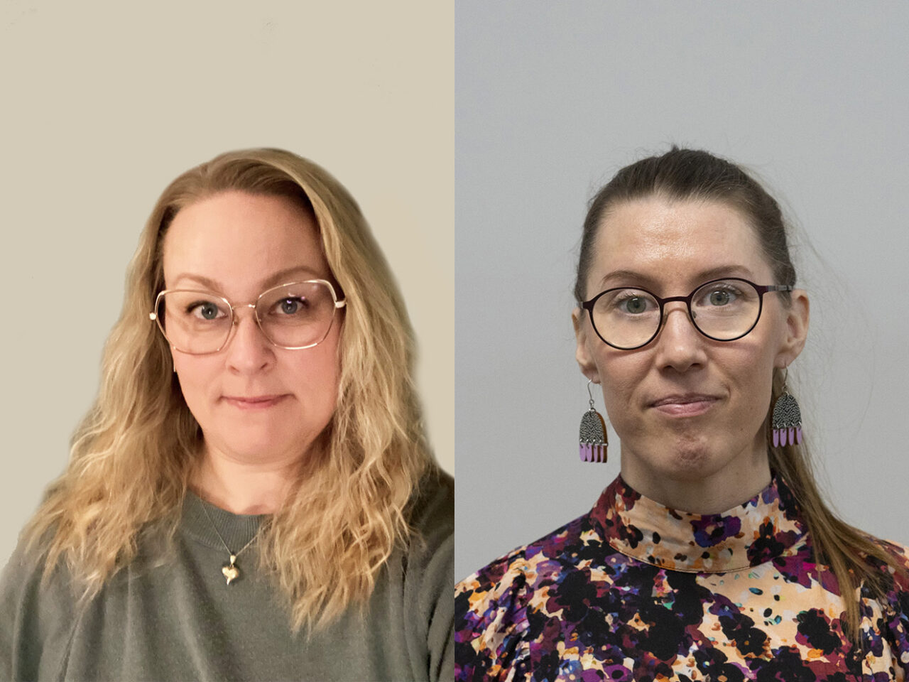 Kirjoittajien kasvokuvat. vierekkäin.