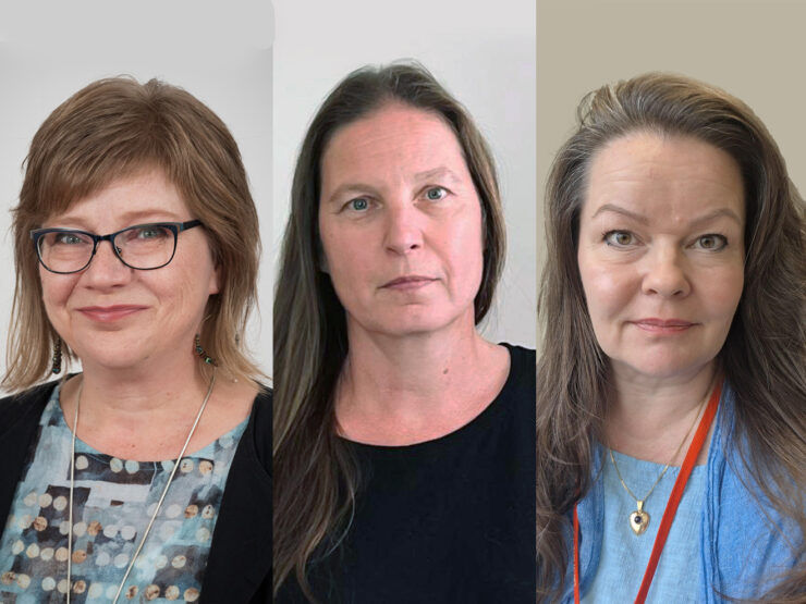 Kirjoittajien kasvokuvat vierekkäin.